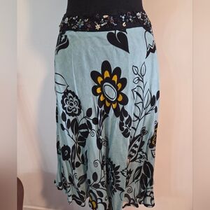 Moschino crystal embellished flared skirt Sz 10